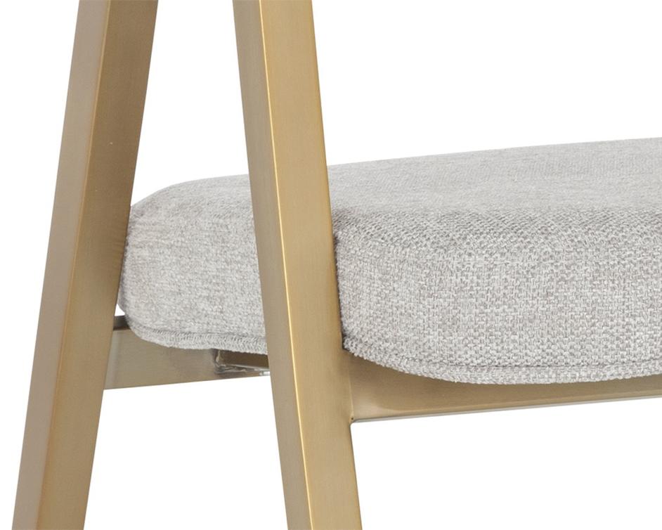 Burgos Dining Armchair - Belfast Heather Grey by Sunpan