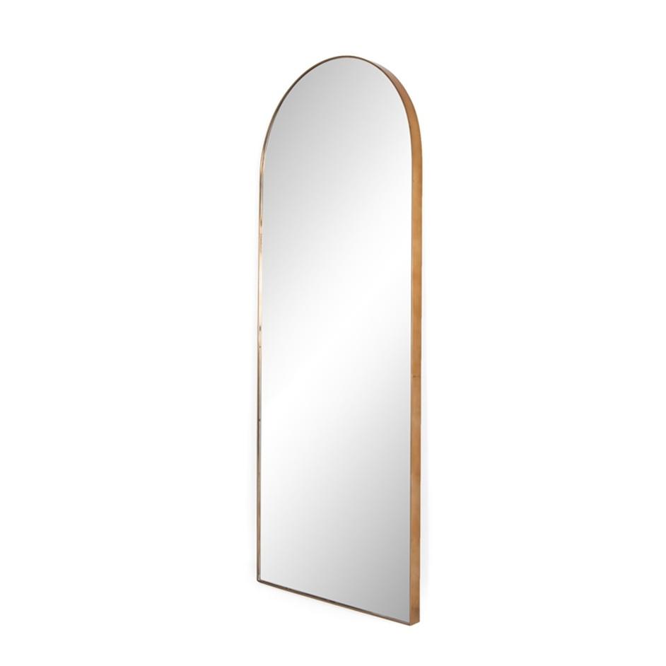 Georgina Floor Mirror In Polished Brass by FOUR HANDS