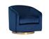 Hazel Swivel Chair - Navy Blue Sky by Sunpan