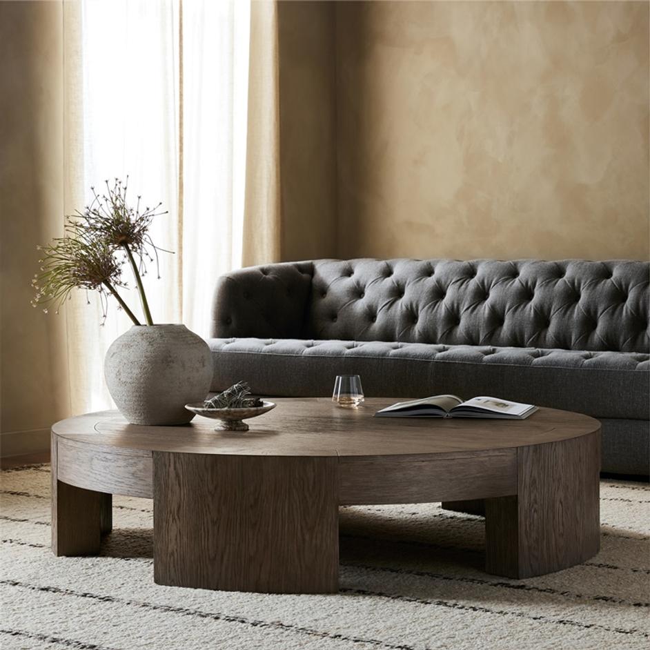 Sheffield Coffee Table Large in Warm Natural by FOUR HANDS