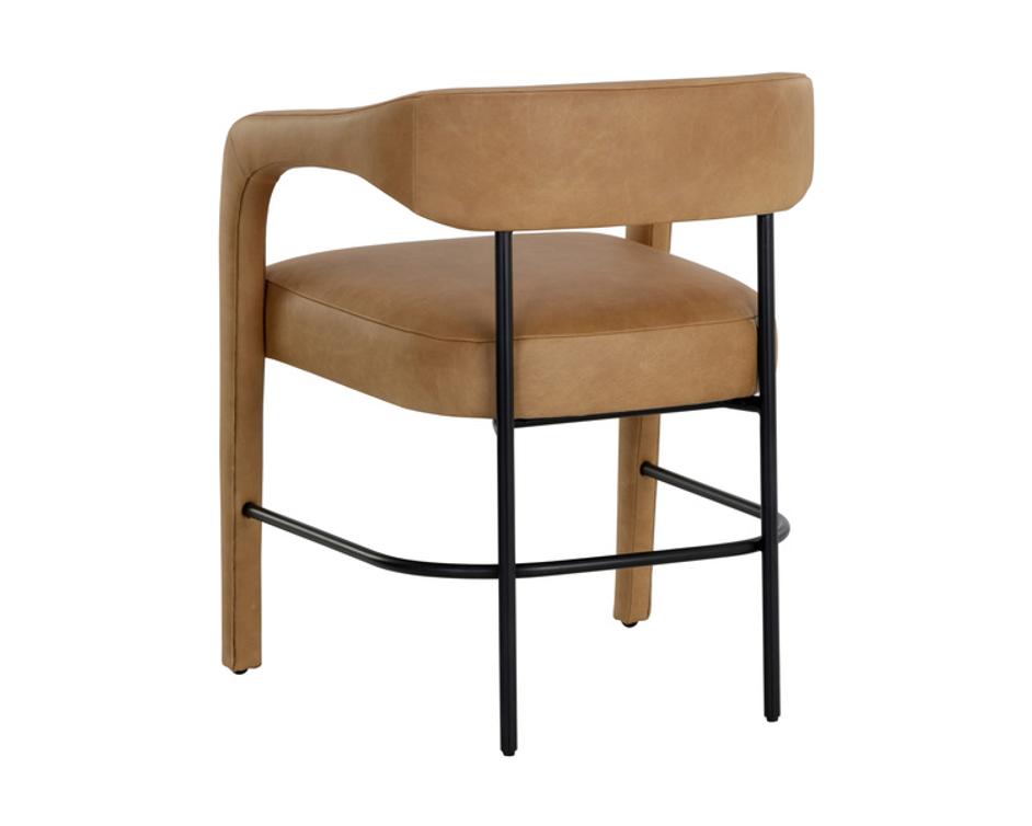 MAVIA DINING ARMCHAIR - LUDLOW SESAME LEATHER by Sunpan