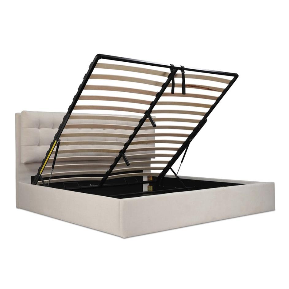 Sebastion Queen Storage Bed Cream by Moes Home