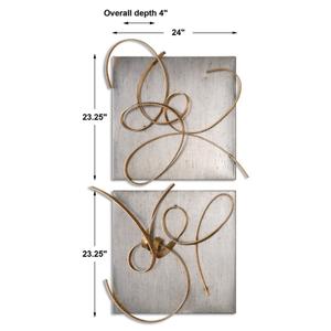 Harmony Metal Wall Art, S/2 by Uttermost