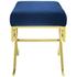 Ballard Performance Velvet Bench In Gold Navy by Modway Furniture