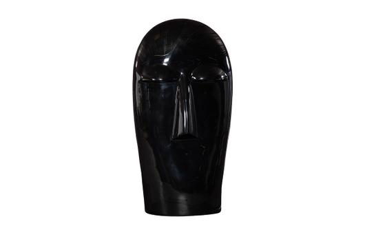 Emerging Face Sculpture, Gel Coat Black, Large by Phillips Collection