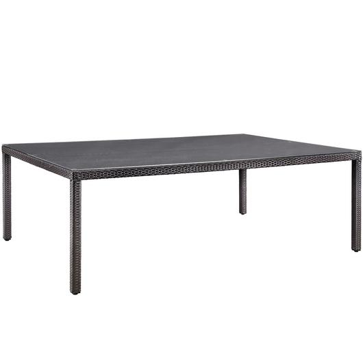 Minerva 90" Outdoor Patio Dining Table In Espresso by Modway Furniture