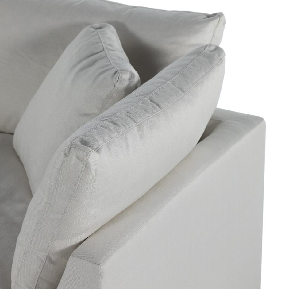 Stevie 3Pc Laf Sec Sofa W/Ottoman In Ivory by FOUR HANDS