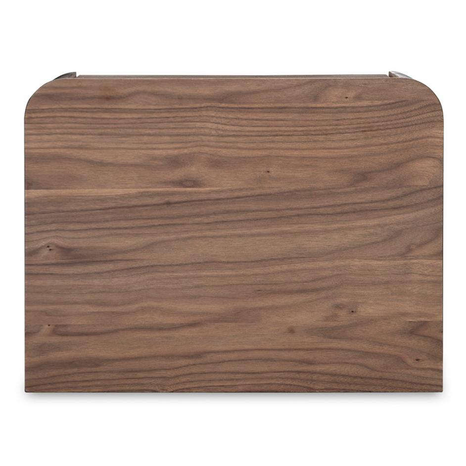 Round Off Tall Nightstand Walnut Brown by Moes Home