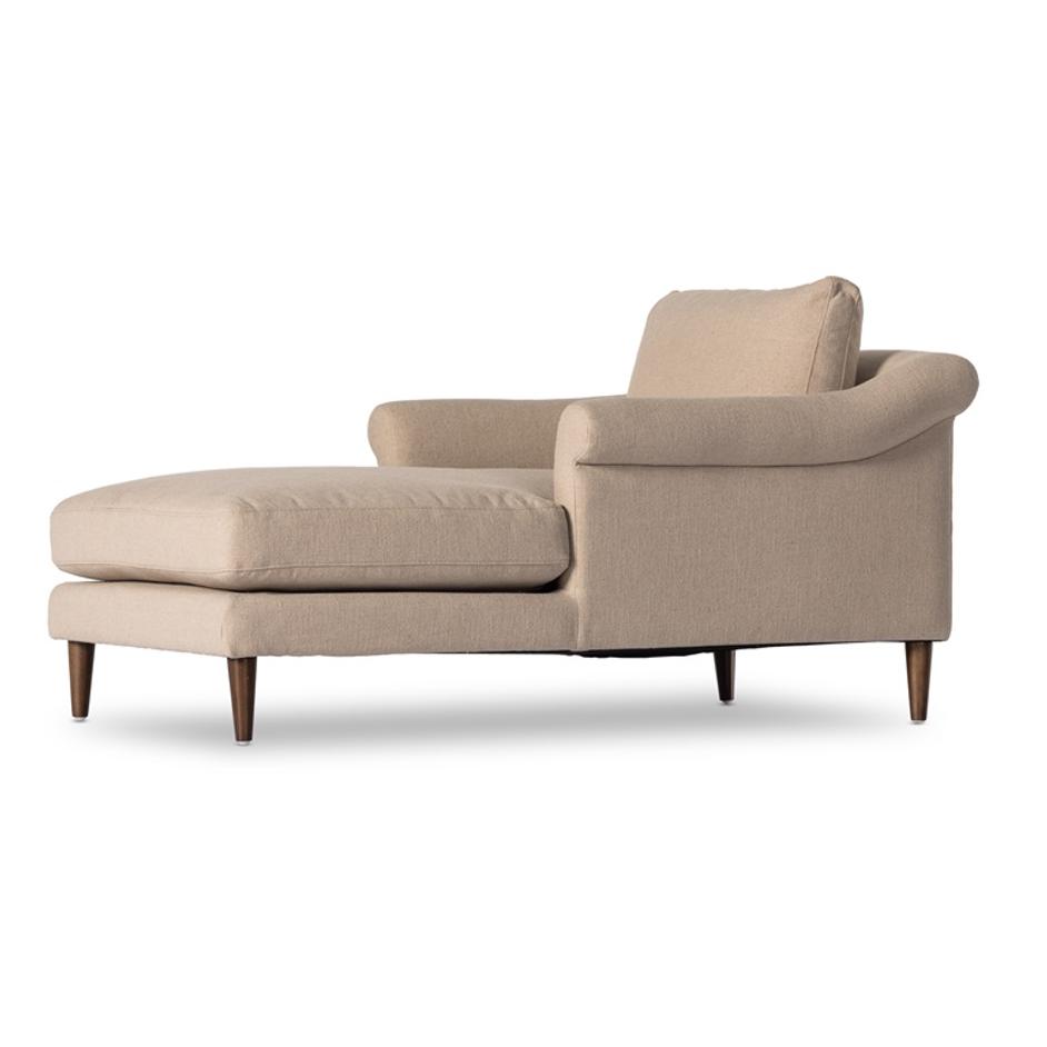 Mollie Chaise Lounge In Antwerp Taupe by FOUR HANDS