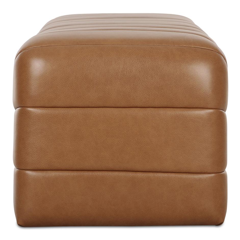Verity Bench Tan Leather by Moes Home
