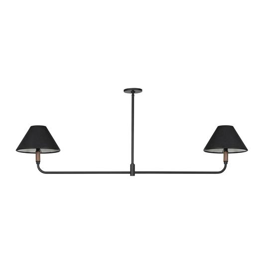 Cullen Linear Double Pendant - Black Leather by Four Hands