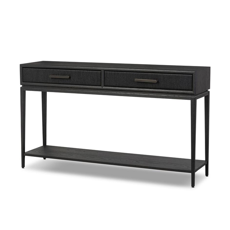 Rosenell Console Table - 60" - Black Oak Solid by Four Hands