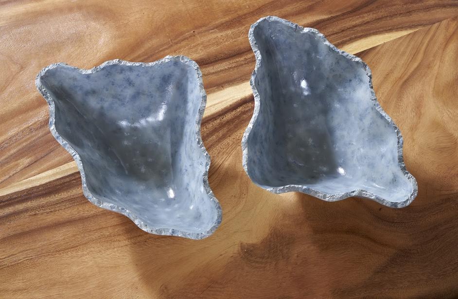 Cast Blue Onyx Bowl, Faux Finish, Narrow by Phillips Collection
