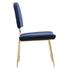 Snyder Performance Velvet Dining Side Chair In Navy by Modway Furniture