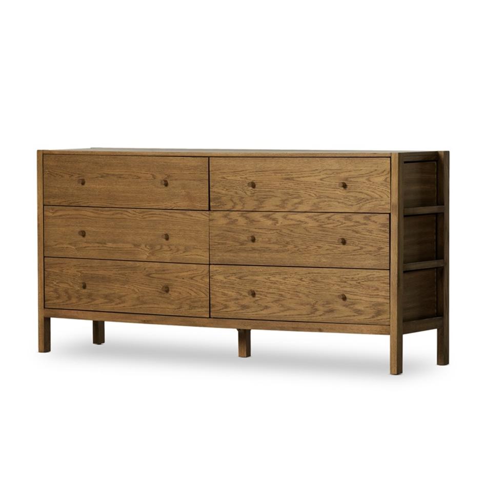 Meadow 6 Drawer Dresser In Tawny Oak by FOUR HANDS