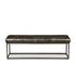 New York 54" Iron and Black Leather Bench by Home Trends & Design