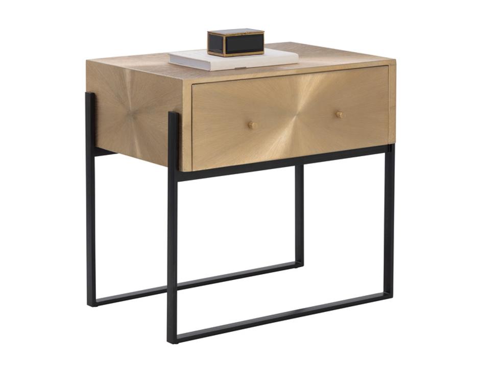 MODENA NIGHTSTAND - LARGE - ANTIQUE GOLD by Sunpan
