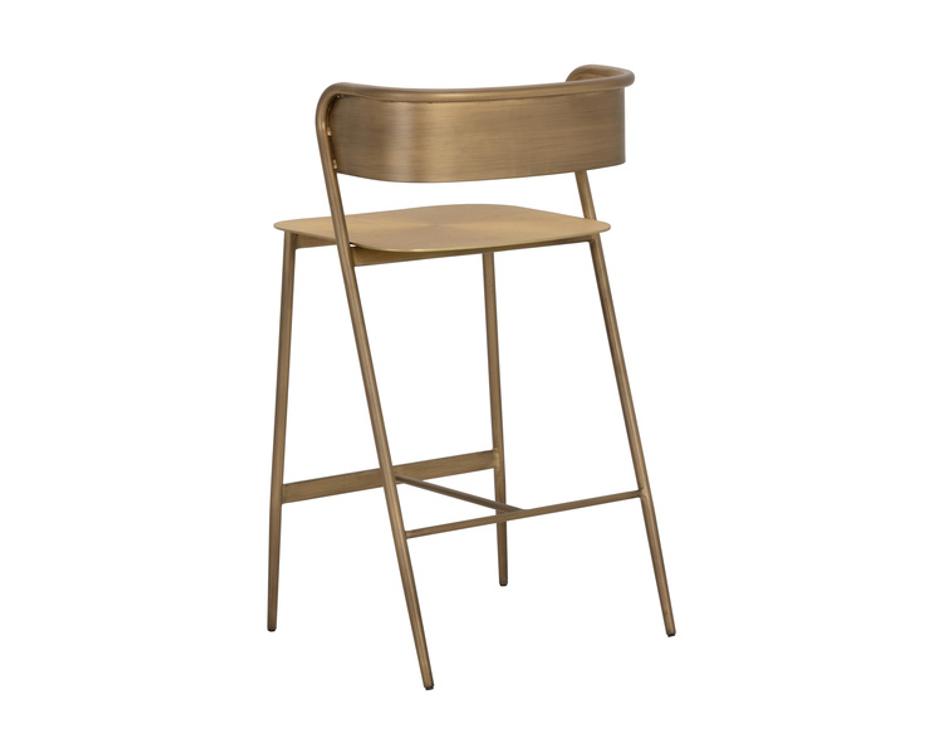 KEANU COUNTER STOOL - ANTIQUE GOLD by Sunpan