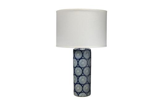 Neva Ceramic Table Lamp with Linen Shade by Jamie Young