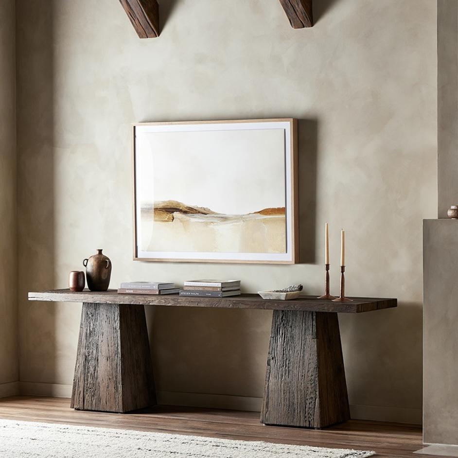 Atlas Console Table in Smoked Alder' by FOUR HANDS