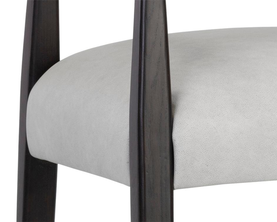 KEAGAN BARSTOOL - SALOON LIGHT GREY LEATHER by Sunpan