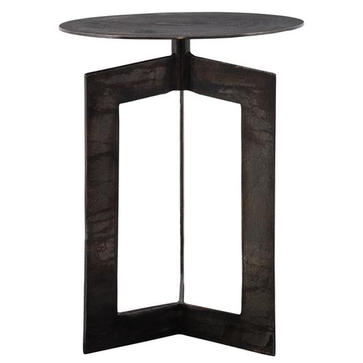 Deltoid Gunmetal Accent Table by Uttermost