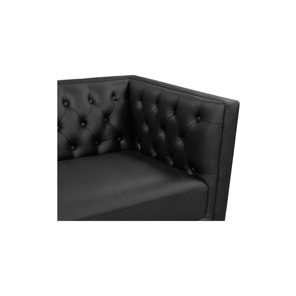 Fielder Sofa Black Leather by Moes Home