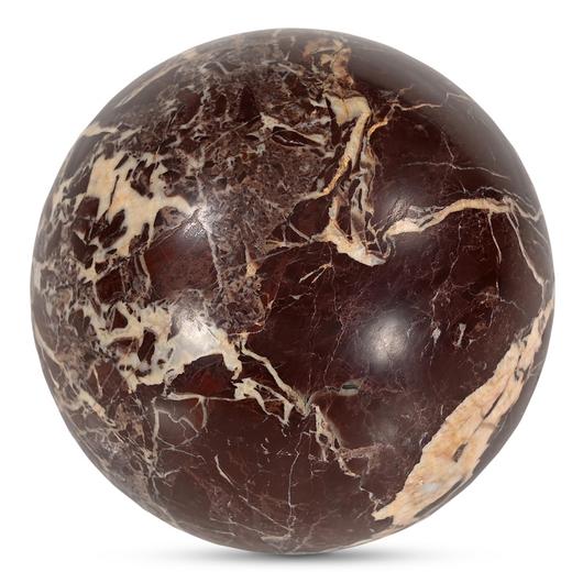Odessa Sphere Tabletop Accent Red Levanto Marble by Moes Home