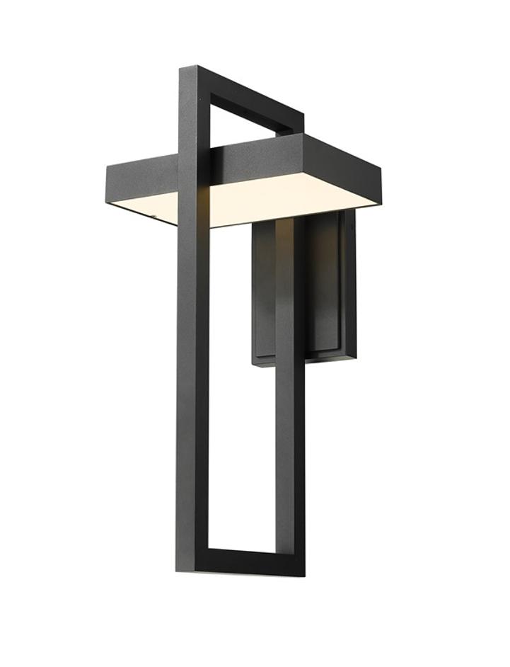 Luttrel 1 Light Outdoor Wall Sconce in Black Finish by Z-Lite