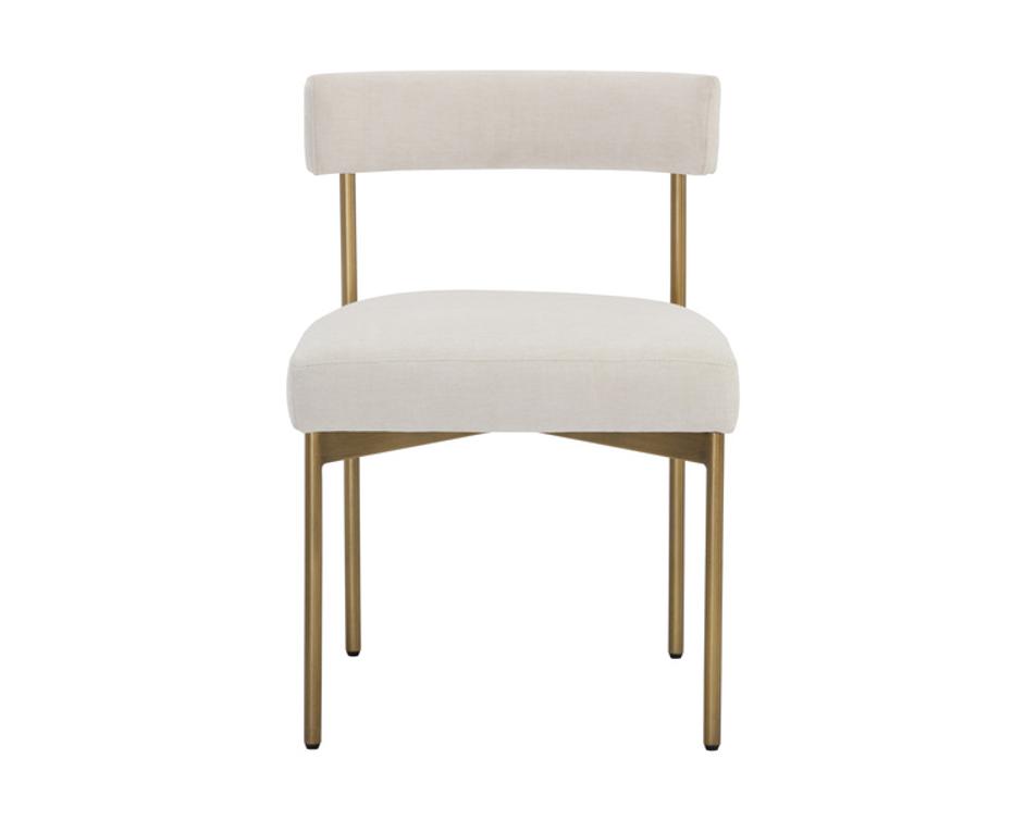 SENECA DINING CHAIR - ANTIQUE BRASS - DANNY IVORY by Sunpan