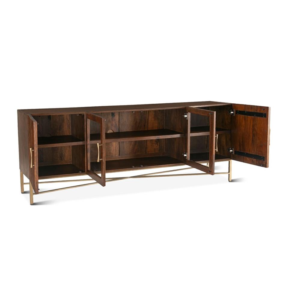 Cosmopolitan 78" Media Cabinet, Honey Brown by Home Trends & Design