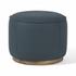 Sinclair Round Ottoman In Fresno Cobalt by FOUR HANDS