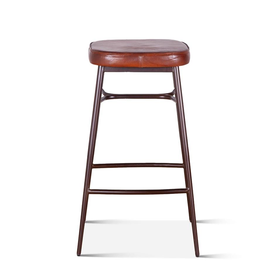 Wellington Backless Leather Bar Stool by Home Trends & Design