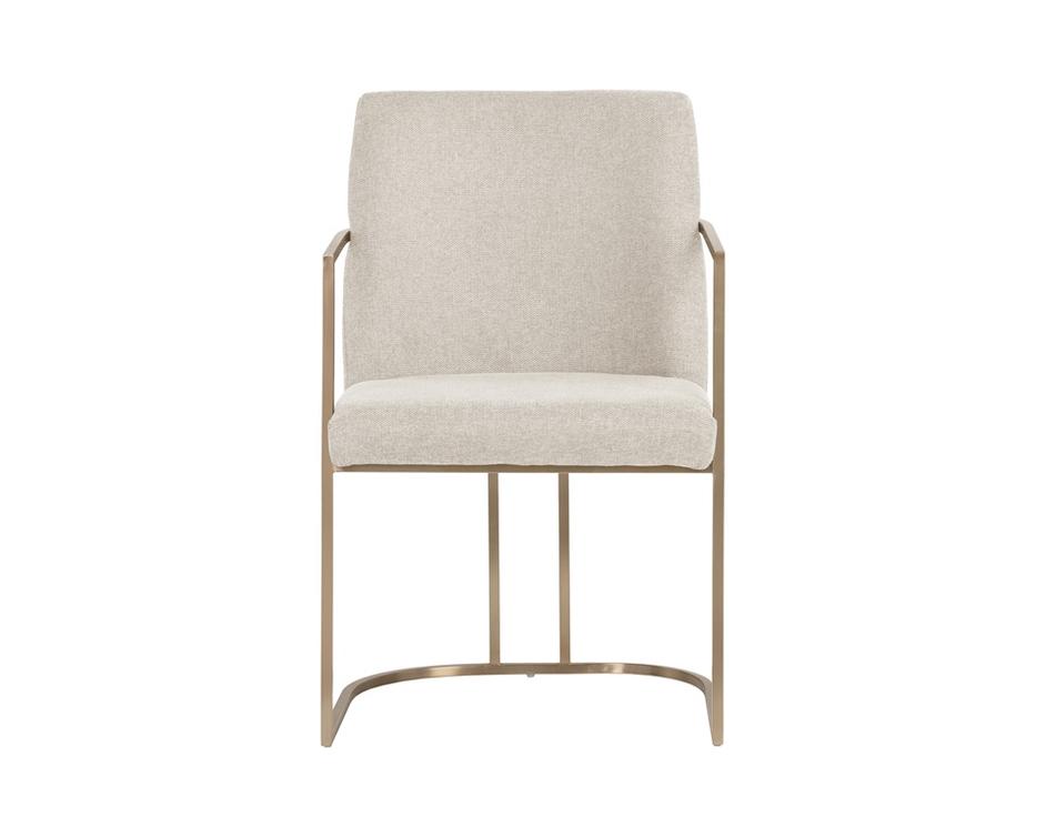 Rayla Dining Armchair - Belfast Oatmeal by Sunpan