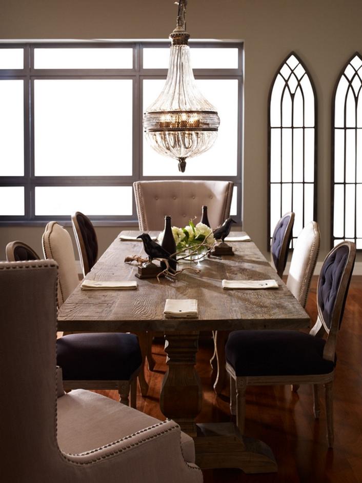 Butner Dining Table 110 W/Oak Top by FOUR HANDS