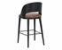 DEZIRAE BARSTOOL - BLACK - COGNAC LEATHER by Sunpan