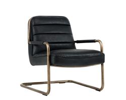 LINCOLN LOUNGE CHAIR - faux leather: vintage black by Sunpan