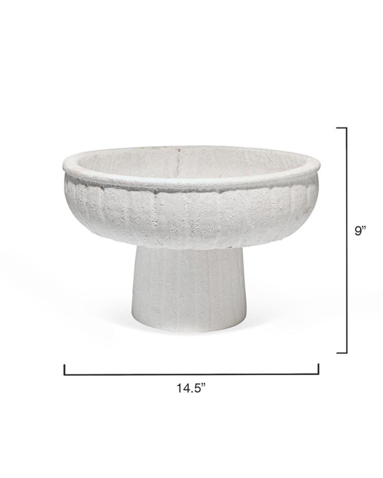 Aegean Ceramic Pedestal Decorative Bowl, Large by Jamie Young
