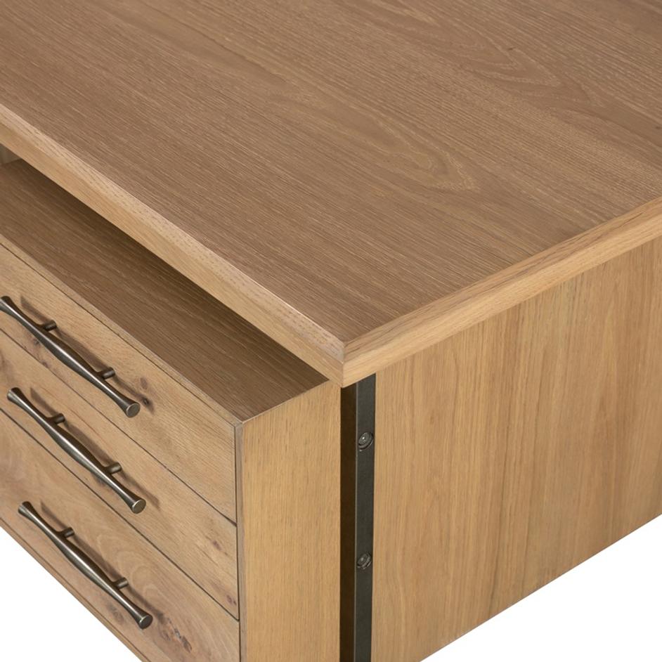 Lauren Desk In Natural Oak Solid by FOUR HANDS