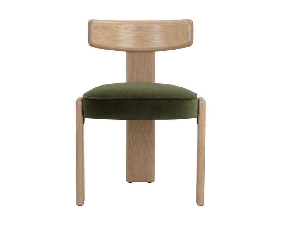 HORTON DINING CHAIR - RUSTIC OAK - FOREST GREEN by Sunpan