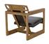 Buraco Teak Relax Chair with Gloss Finish and Black Leather Upholstery by Noir Furniture