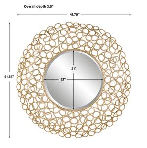 Swirl Round Gold Mirror by Uttermost