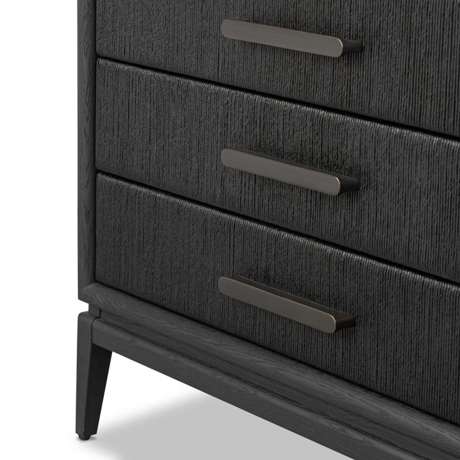 Rosenell Closed Nightstand - Black Oak Veneer by Four Hands