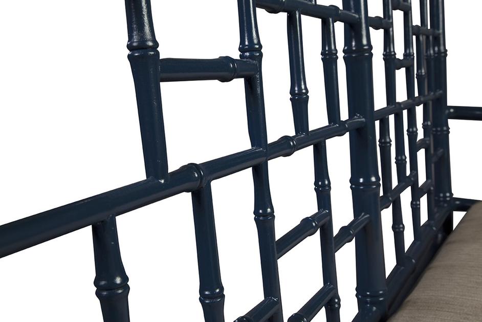 Blue Belleville Settee by Furniture Classics