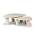 Zion Coffee Table Set - Cream Marble by Four Hands