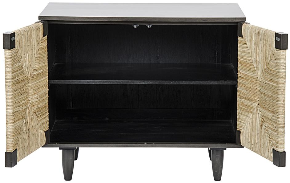 Brook Mahogany Sideboard with Rush Seagrass Doors in Pale Finish by Noir Furniture