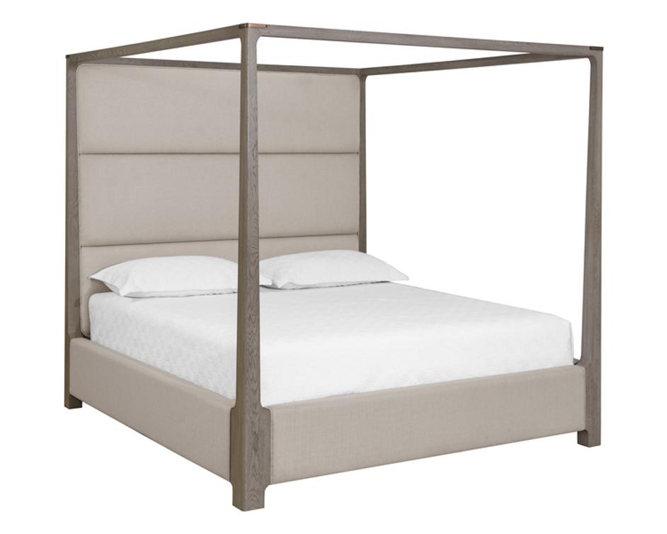 DANETTE CANOPY BED - KING - ZENITH TAUPE GREY by Sunpan