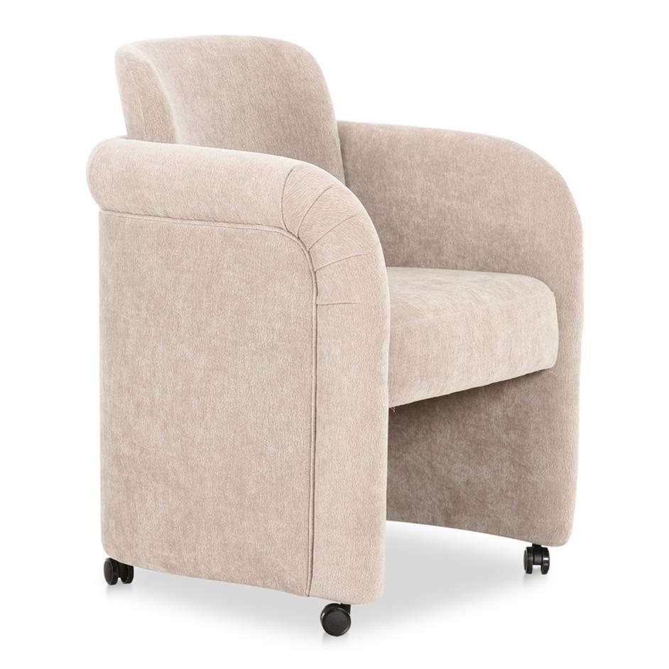 Mesto Rolling Dining Chair Taupe by Moes Home