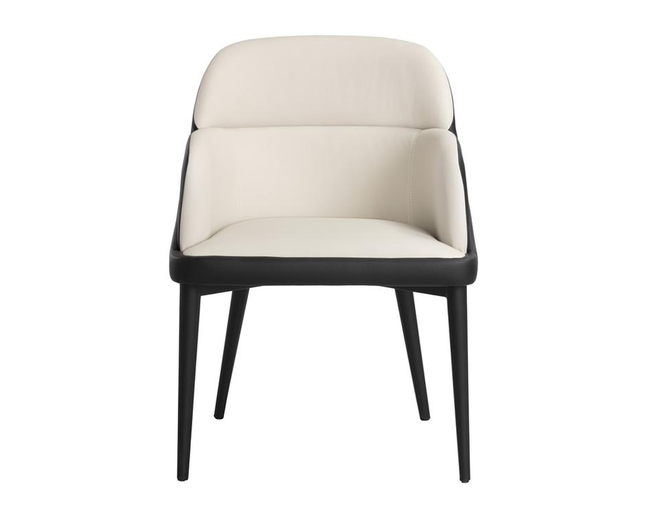 Hagan Dining Armchair - Dillon Cream / Dillon Black by Sunpan