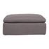 CLAY OTTOMAN LIVESMART FABRIC LIGHT GREY by Moes Home